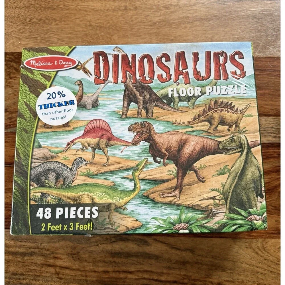 NEW Melissa & Doug DINOSAURS Floor Puzzle 48pc. 36”‎ X 24” AGES 3+ NEW